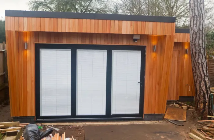 Custom garden suite being built in a Toronto backyard by Home Garden Suites