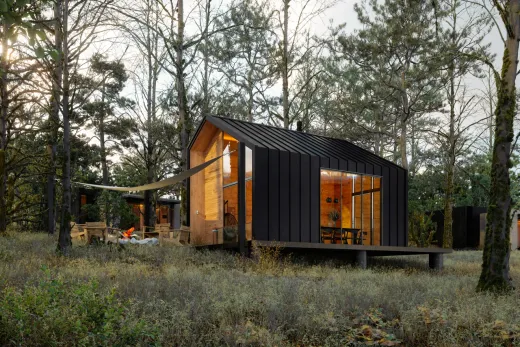 Two-storey laneway suite exterior with contemporary cladding in Riverdale, Toronto
